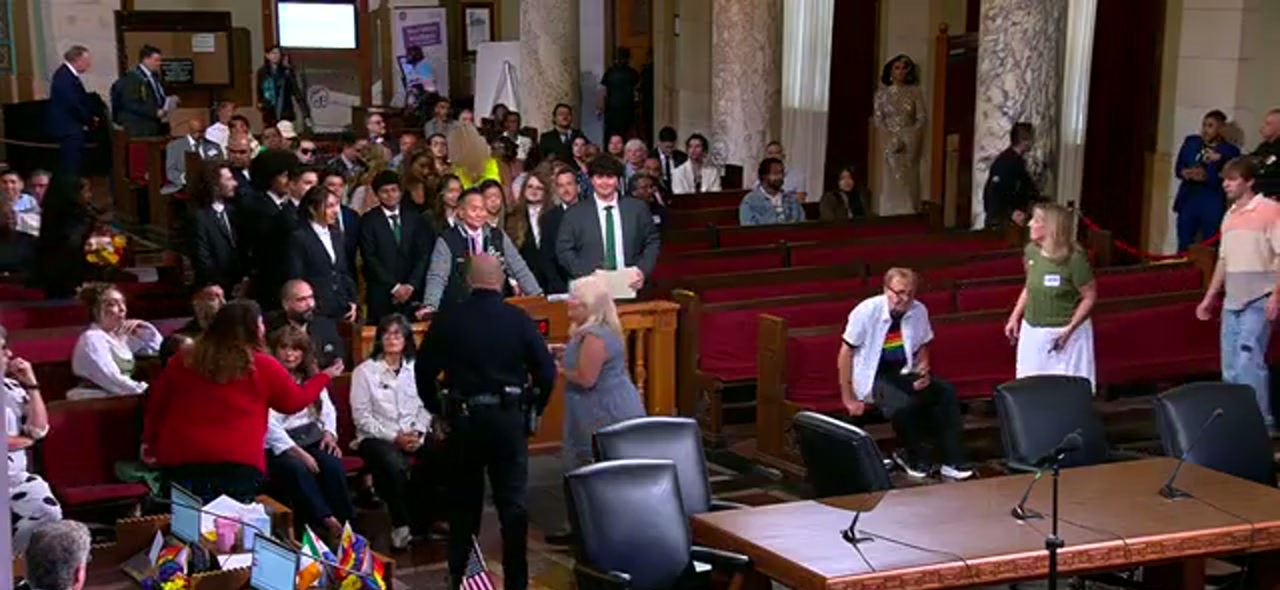 The Los Angeles City Council chamber during the July 1 meeting