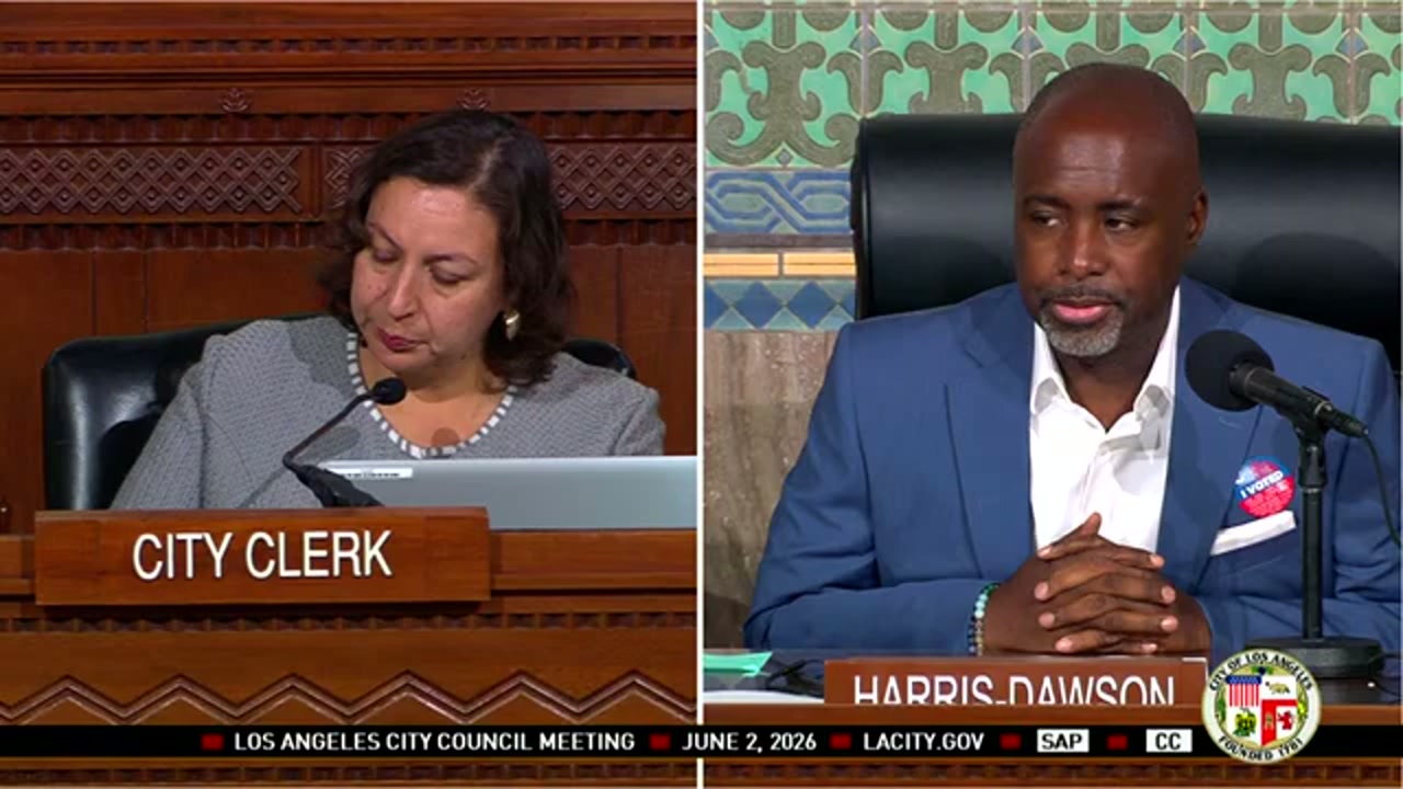 LA City Council meeting chamber on June 2, 2026